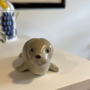 Baby Seal Ceramic Figurine Decor Statue